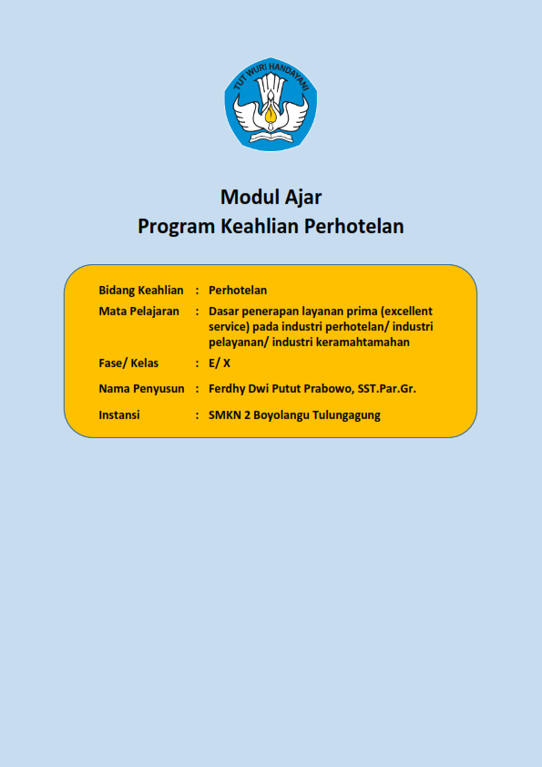 Modul Ajar Dasar Dasar Perhotelan Kurikulum Merdeka R